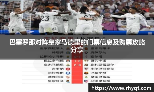 巴塞罗那对阵皇家马德里的门票信息及购票攻略分享