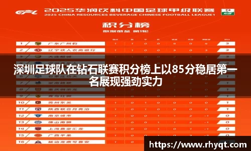 深圳足球队在钻石联赛积分榜上以85分稳居第一名展现强劲实力